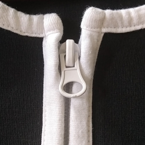 Zip dark grey and white sweatshirt jacket US M - Picture 4 of 4